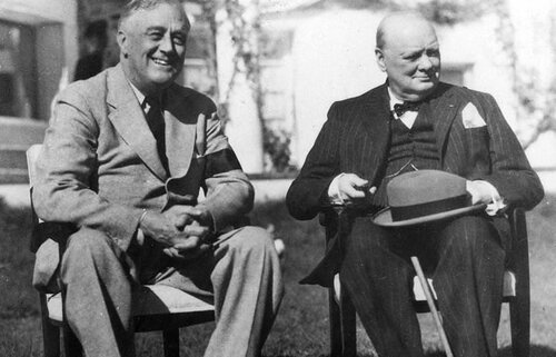 Winston Churchill i Franklin Delano Roosvelt, fot. domena publiczna